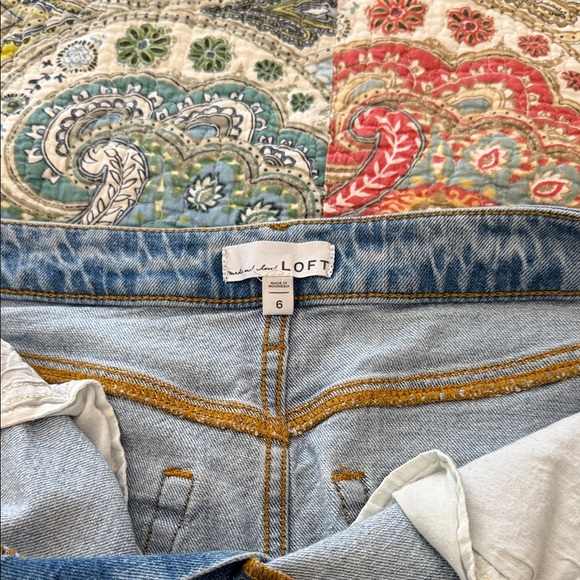 LOFT Light Blue Denim Mini Skirt - Picture 3 of 5